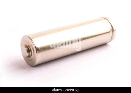 Batterie. Argenterie énergétique. Isolé sur fond blanc Banque D'Images