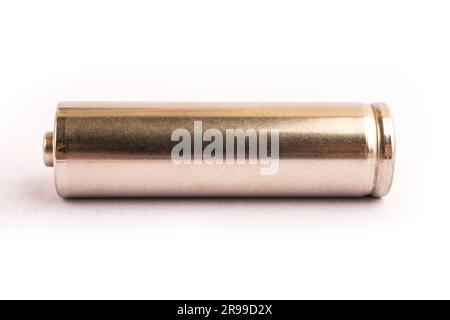 Batterie. Argenterie énergétique. Isolé sur fond blanc Banque D'Images