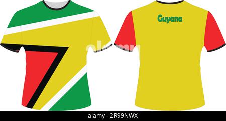 T Shirts Design avec vecteur drapeau Guyana Illustration de Vecteur