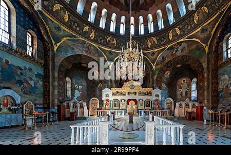 Autel de la chambre de référence de l'église de STS Anthony et Théodosius de Kiev Pechersk Lavra, Kiev Ukraine Banque D'Images