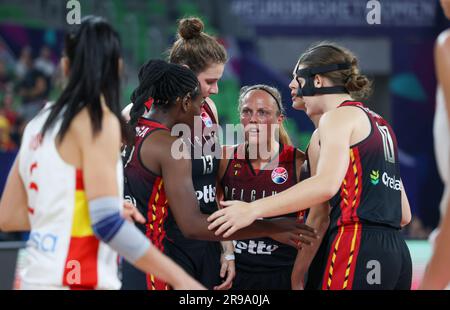 Ljubljana, Slovénie. 25th juin 2023. Julie Allemand, de Belgique, photographiée lors du dernier match de basket-ball entre l'équipe féminine nationale belge « les chats belges » et l'Espagne, à Ljubljana, en Slovénie, le dimanche 25 juin 2023, aux Championnats d'Europe FIBA Women Eurobasket 2023 en Israël et en Slovénie. C'est la toute première finale pour la Belgique. BELGA PHOTO VIRGINIE LEFOUR crédit: Belga News Agency/Alay Live News Banque D'Images