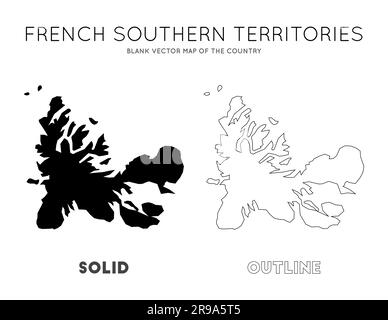 Carte TAAF. Carte vectorielle vierge du pays. Borders of TAAF pour votre infographie. Illustration vectorielle. Illustration de Vecteur