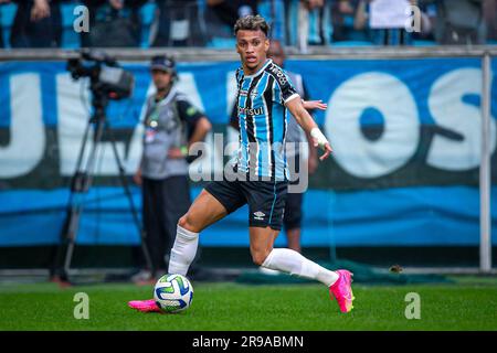 Porto Alegre, Brésil. 25th juin 2023. Bitello de Gremio, pendant le match entre Gremio et Coritiba, pour la série brésilienne A 2023, au stade Arena do Gremio, à Porto Alegre sur 25 juin. Photo: Richard Ducker/DiaEsportivo/Alay Actualités en direct crédit: DiaEsportivo/Alay Actualités en direct Banque D'Images