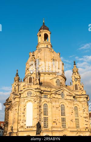 L'église notre-Dame restaurée à Dresde, en Allemagne Banque D'Images