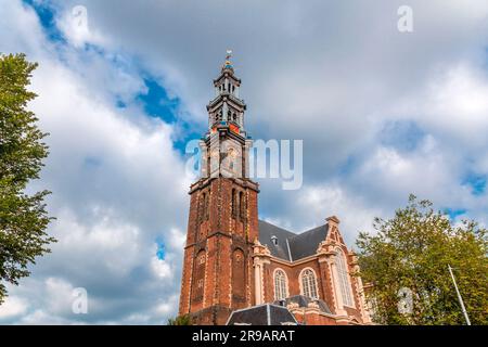 L'Église occidentale de Westerkerk est une église réformée au sein du Calvinisme protestant néerlandais dans le centre d'Amsterdam, aux pays-Bas. Banque D'Images