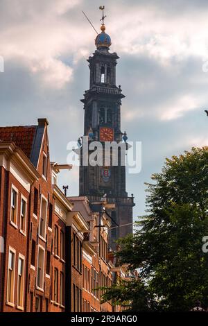 L'Église occidentale de Westerkerk est une église réformée au sein du Calvinisme protestant néerlandais dans le centre d'Amsterdam, aux pays-Bas. Banque D'Images