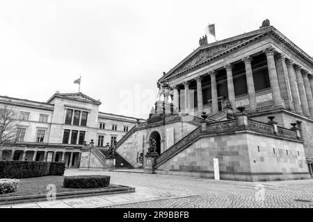 Berlin, Allemagne - 17 DEC 2021: La Galerie nationale, Nationalgalerie est un musée d'art des siècles 19th, 20th et 21st, qui fait partie du Stat de Berlin Banque D'Images