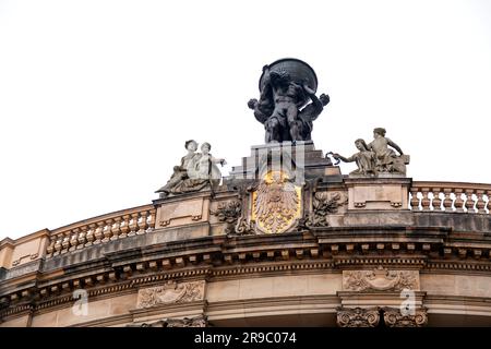 Vue extérieure du Musée des communications situé sur la rue Leipziger à Mitte, Berlin, Allemagne. Banque D'Images