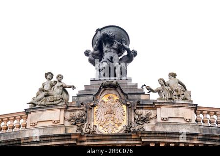 Vue extérieure du Musée des communications situé sur la rue Leipziger à Mitte, Berlin, Allemagne. Banque D'Images