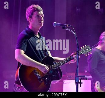 Noël Gallagher en concert à l'amphithéâtre FirstBank sur 25 juin 2023 à Franklin, TN. Les photos de Noel Gallagher ne peuvent être utilisées qu'à des fins éditoriales pour le groupe jouant en direct. AUCUN droit de reproduire le matériel sous forme d'affiche ou d'épinglette à vendre, à distribuer gratuitement ou à être exploité de quelque manière que ce soit, Séparément ou en tant que partie d'une publication est par les présentes accordée ou implicite, et aucun matériel découlant de ladite session ne peut être reproduit dans toute publication consacrée exclusivement ou principalement à l'artiste, à moins que l'autorisation préalable ait été obtenue de Noel gal Banque D'Images