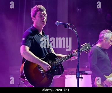 Noël Gallagher en concert à l'amphithéâtre FirstBank sur 25 juin 2023 à Franklin, TN. Les photos de Noel Gallagher ne peuvent être utilisées qu'à des fins éditoriales pour le groupe jouant en direct. AUCUN droit de reproduire le matériel sous forme d'affiche ou d'épinglette à vendre, à distribuer gratuitement ou à être exploité de quelque manière que ce soit, Séparément ou en tant que partie d'une publication est par les présentes accordée ou implicite, et aucun matériel découlant de ladite session ne peut être reproduit dans toute publication consacrée exclusivement ou principalement à l'artiste, à moins que l'autorisation préalable ait été obtenue de Noel gal Banque D'Images