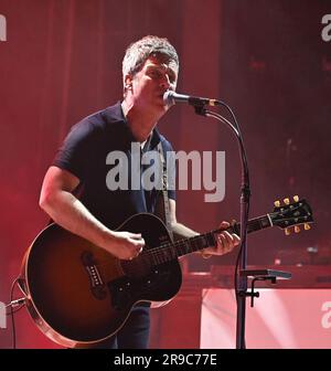 Noël Gallagher en concert à l'amphithéâtre FirstBank sur 25 juin 2023 à Franklin, TN. Les photos de Noel Gallagher ne peuvent être utilisées qu'à des fins éditoriales pour le groupe jouant en direct. AUCUN droit de reproduire le matériel sous forme d'affiche ou d'épinglette à vendre, à distribuer gratuitement ou à être exploité de quelque manière que ce soit, Séparément ou en tant que partie d'une publication est par les présentes accordée ou implicite, et aucun matériel découlant de ladite session ne peut être reproduit dans toute publication consacrée exclusivement ou principalement à l'artiste, à moins que l'autorisation préalable ait été obtenue de Noel gal Banque D'Images