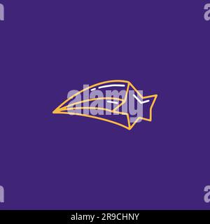 Une comète dessinée à la main. Icône de style d'esquisse. Élément de décoration. Isolé sur fond sombre. Conception plate. Illustration vectorielle. Illustration de Vecteur