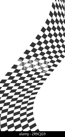 Drapeau de course ou arrière-plan de chevêtre vertical. Papier peint Motocross ou concours d'échecs. Texture de bobinage à carreaux. Noir et blanc voilé Illustration de Vecteur