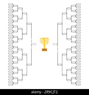 Ensemble de Bracket sport Tournament, signe d'événement d'élimination vide, illustration du vecteur de match de jeu . Illustration de Vecteur