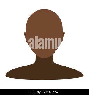 Icône de silhouette féminine sans visage d'identité anonyme Illustration de Vecteur