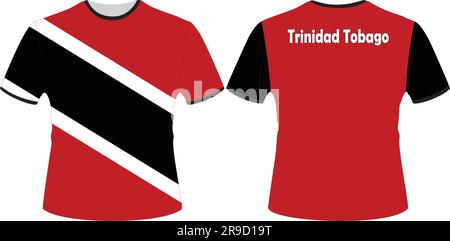 T-shirts à motif drapeau de Trinité-et-Tobago Illustration de Vecteur