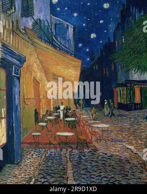 Vincent van Gogh – café-terrasse à Arles la nuit Banque D'Images