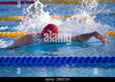 Thomas Dean de Grande-Bretagne participe à la finale Freestyle Men 200m lors de la rencontre de natation Settecolli 59th au stadio del Nuoto à Rome (Italie), Banque D'Images