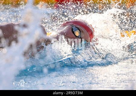 Thomas Dean de Grande-Bretagne participe à la finale Freestyle Men 200m lors de la rencontre de natation Settecolli 59th au stadio del Nuoto à Rome (Italie), Banque D'Images