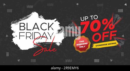 Bannière Super sale du Vendredi fou. bannière web de vente du vendredi fou. solde du vendredi fou. modèle de remise de méga-promotion. Bannière de vente de l'offre du Vendredi fou Illustration de Vecteur