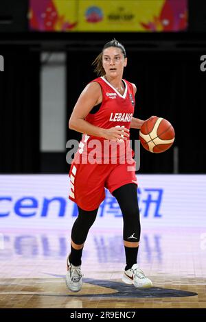 26th juin 2023 ; The Quaycenter, Sydney Olympic Park, Sydney, Nouvelle-Galles du Sud, Australie : coupe d'Asie FIBA Womens 2023, Groupe A, Chine contre Liban ; Rebecca Akl du Liban Banque D'Images