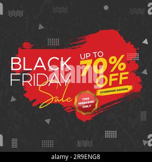 Bannière Super sale du Vendredi fou. bannière web de vente du vendredi fou. solde du vendredi fou. modèle de remise de méga-promotion. Bannière de vente de l'offre du Vendredi fou Illustration de Vecteur