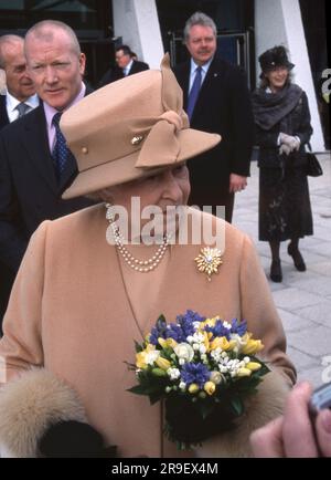 7 mars 2008 The Queen at LC2 Leisure Centre, Swansea 2008 photo des Archives Henshaw Banque D'Images