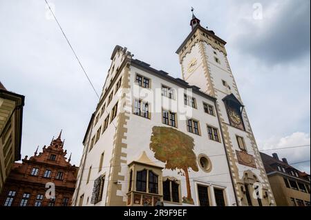 Grafeneckart à Wurzburg, région de Franconie, au nord de la Bavière, en Allemagne, capitale du Regierungsbezirk. Banque D'Images