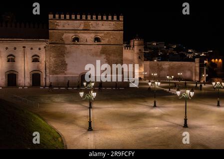 La Kasbah illuminée des Oudayas dans le centre de Rabat, au Maroc Banque D'Images