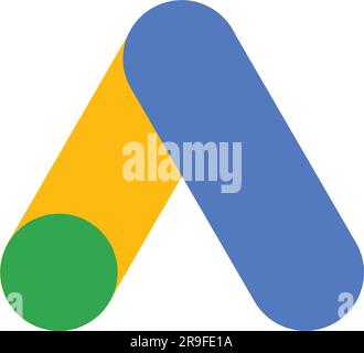 Icône de l'application Google AdWords. Logo Google Ads signe de conception. Google AdWords symbole logotype stock vecteur. Logo Google ad transparent. publicité en ligne soft Illustration de Vecteur
