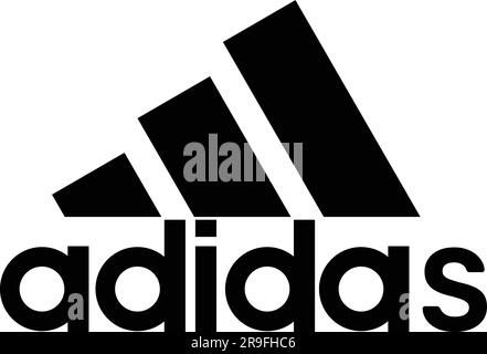 Logo de la marque Adidas sportswear. Logo de marque de chaussure noir vecteur sur fond transparent Illustration de Vecteur