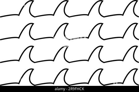 vagues d'eau. Ensemble de lignes ondulées en zigzag. motif ondulé. Motif lignes courbes noires de style abstrait. Icône vague de la mer. symbole océan Illustration de Vecteur