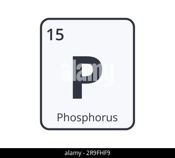 Graphique des éléments chimiques du phosphore pour les conceptions scientifiques. Illustration de Vecteur