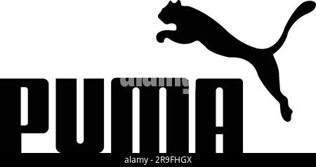 Logo Puma SPORTSWEAR. Logo de marque de chaussure noir vecteur sur fond transparent Illustration de Vecteur