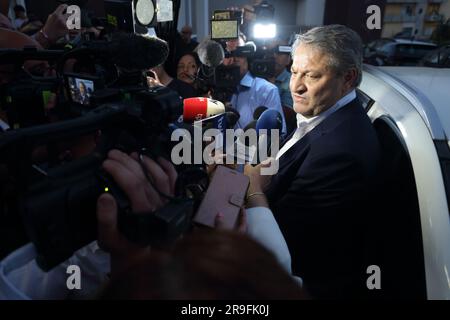 Campobasso, Italie. Élections régionales à Molise, Francesco Roberti est la nouvelle présidente de Molise. Campobasso, Italie. 26 juin 2023. ANTONIO NARDELLI / ALAMY ACTUALITÉS EN DIRECT Banque D'Images