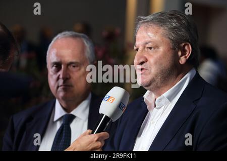 Campobasso, Italie. Élections régionales à Molise, Francesco Roberti est la nouvelle présidente de Molise. Campobasso, Italie. 26 juin 2023. ANTONIO NARDELLI / ALAMY ACTUALITÉS EN DIRECT Banque D'Images