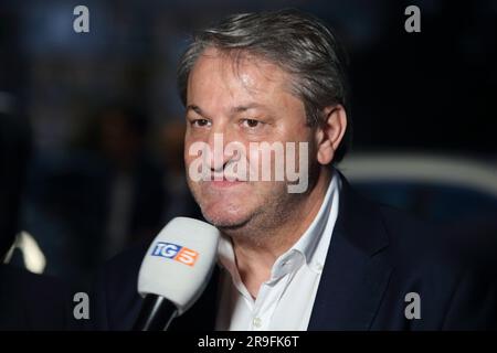 Campobasso, Italie. Élections régionales à Molise, Francesco Roberti est la nouvelle présidente de Molise. Campobasso, Italie. 26 juin 2023. ANTONIO NARDELLI / ALAMY ACTUALITÉS EN DIRECT Banque D'Images