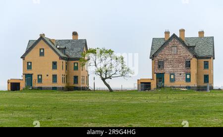 Fort Hancock, quartier des officiers du New Jersey Banque D'Images