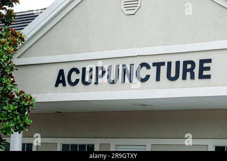 Fleming Island Jacksonville Florida, panneau d'acupuncture générique, extérieur, bâtiments, entrée principale Banque D'Images