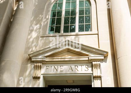 Macon Georgia,Mercer University School campus recherche privée,générique de beaux-arts bâtiment,extérieur,bâtiments de bâtiment,entrée principale Banque D'Images