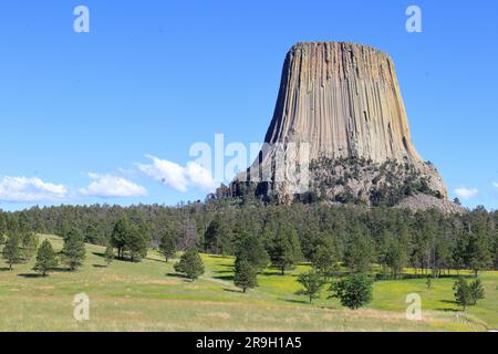 Devil's Tower, Wyoming Banque D'Images