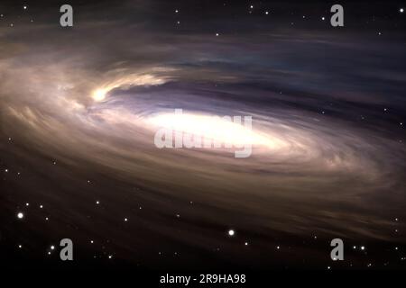 Disque protoplanétaire de gaz et de poussière, en orbite autour d'une étoile nouvellement formée, à partir de laquelle les planètes peuvent se former. rendu 3d Banque D'Images