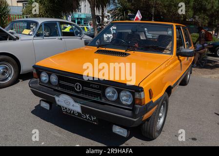 1984 FSO Polonez exposé après la course de Londres à Southend classique. Sur le front de mer à Southend on Sea, Essex, Royaume-Uni Banque D'Images