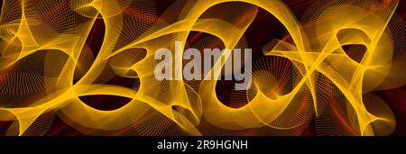 Arrière-plan du maillage des lignes fractales abstraites. 3d illustration. Banque D'Images