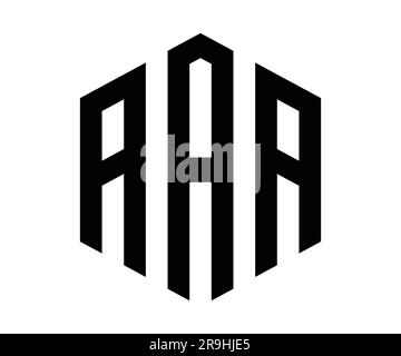 Modèle vectoriel de conception de logo de lettre AAA Polygon Illustration de Vecteur