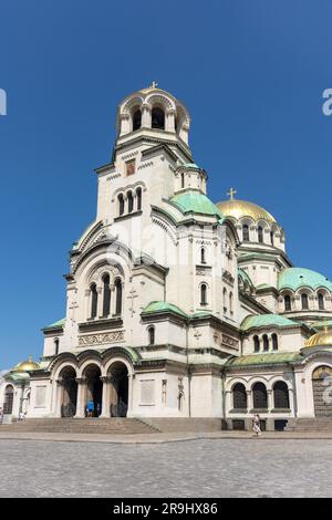 St. Cathédrale Alexander Nevsky, St. Place Alexandre Nevsky, Sofia, République de Bulgarie Banque D'Images