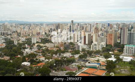 Curitiba paysage urbain aérien Curitiba, Parana, Brésil Banque D'Images