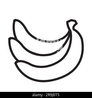 Vecteur d'icône linéaire banane. Icône linéaire de fruit banane isolée sur fond blanc. Icône banane dans un vecteur de style linéaire tendance. Illustration vectorielle Illustration de Vecteur