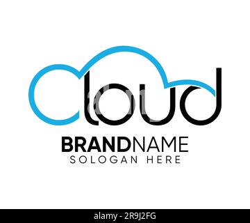 Modèle vectoriel de conception de logo Cloud Illustration de Vecteur